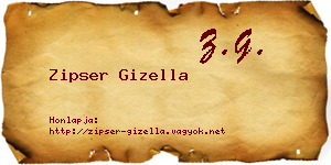 Zipser Gizella névjegykártya